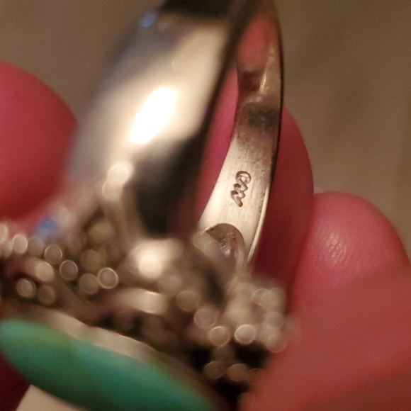 TURQUOISE NECKLACE, EARRINGS, RING & BRACELET SET - Picture 7 of 13